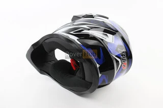 Шолом кросовий/ендуро/АТV BLD-819-7 S (55-56см), ЧОРНО-СИНІЙ