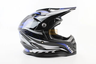 Шолом кросовий/ендуро/АТV BLD-819-7 М (57-58см), ЧОРНО-СИНІЙ