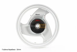 Диск колісний передній Yamaha 50 бараб. гальма 95мм (сталевий)