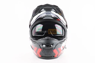 Шолом кросовий/ендуро/АТV SOLID ZS-913 M, ЧОРНИЙ з чевоно - білим