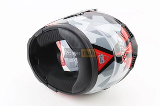 Шлем модуляр, закрытый с откидным подбородком+откидные очки BLD-159 М (57-58см), ЧЕРНО-КРАСНЫЙ