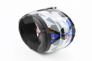 Шлем модуляр, закрытый с откидным подбородком+откидные очки BLD-159 М (57-58см), ЧЕРНО-СИНИЙ