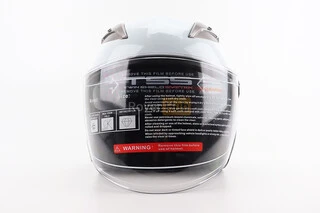 Шолом відкритий+відкидні окуляри BLD-708 S (55-56см), БІЛИЙ глянець