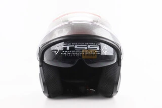 Шолом відкритий+відкидні окуляри BLD-708 S (55-56см), СІРИЙ глянець