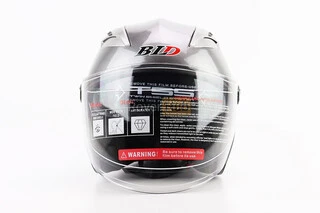 Шолом відкритий+відкидні окуляри BLD-708 М (57-58см), СІРИЙ глянець