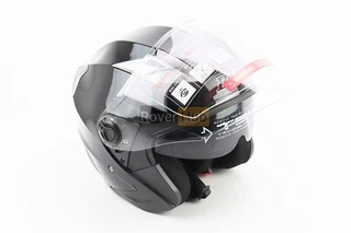 Шолом відкритий+відкидні окуляри BLD-708 М (57-58см), ЧОРНИЙ глянець