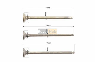 Клапан впускной, выпускной к-кт 3шт Yamaha JOG SA-36J/39J (d=16,5мм - 1шт/d=15,5мм - 2шт; h=78мм)