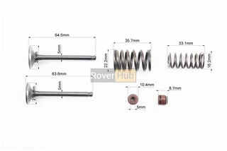 Клапан впуск., Вип. повний к-кт (клапан, сальник, пружина, сухар) 150cc