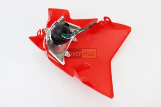 Пластик - обтічник + фара, ЧЕРВОНИЙ, тип 7