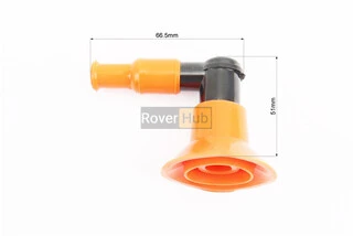 Колпачок свечной "люлька" 90град с резинкой большой, ОРАНЖЕВЫЙ