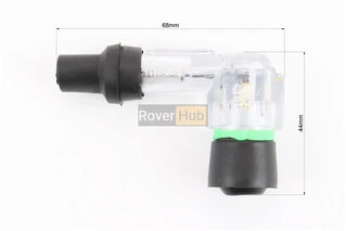 Колпачок свечной "люлька" 90град, прозрачный