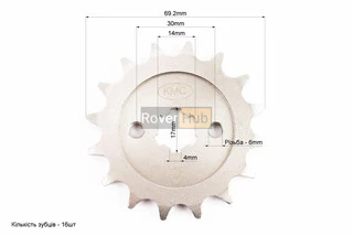 Зірка передня JH-428H-16T