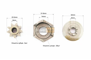 Храповик кикстартера Suzuki AD50 к-кт 3шт