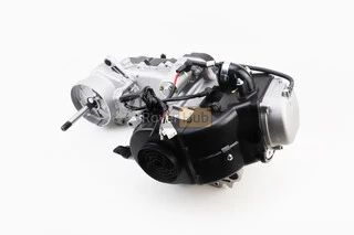 Двигун скутерний в зборі 4Т-80куб (короткий варіатор, довгий вал) + карбюратор, комутатор, котушка запалювання, повітряний фільтр