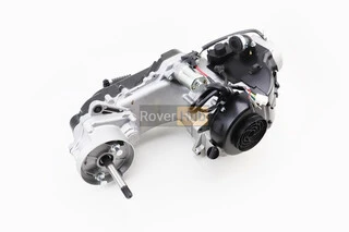 Двигун скутерний в зборі 4Т-80куб (короткий варіатор, довгий вал) + карбюратор, комутатор, котушка запалювання, повітряний фільтр