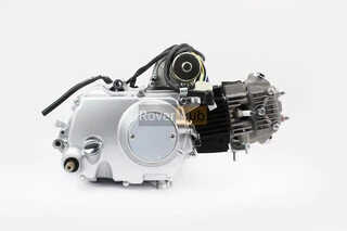 Двигун мопедний в зборі 110куб (Delta) - "механіка" + карбюратор, комутатор, котушка, реле: поворотів, стартера, напруги (без нап.