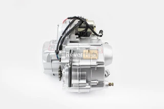 Двигун мопедний в зборі 110куб (Delta) - "механіка" + карбюратор, комутатор, котушка, реле: поворотів, стартера, напруги (без нап.