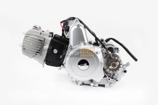 Двигун мопедний в зборі 110куб (Delta) - "механіка" + карбюратор, комутатор, котушка, реле: поворотів, стартера, напруги (без нап.