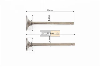 Клапана випускний (h-91,6; d-25), впускний (h-92; d-30) к-кт 2шт CB-125/150cc