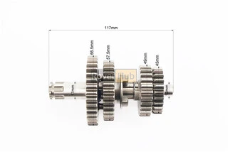 Коробка передач (два вали з шестернями) d-12мм під підшипник