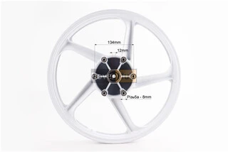 Pantera 200 S/N Диск передній литий 1,6-18", білий (вісь 12мм)