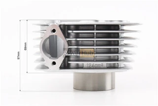 Циліндр к-кт (цпг) CB125cc 56,5мм (висота циліндра 69/97мм, палець 15мм)