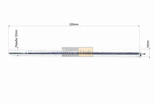 Ось заднего колеса d12mm; L220mm + гайка