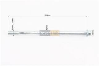 Вісь заднього колеса d12mm; L220mm + гайка