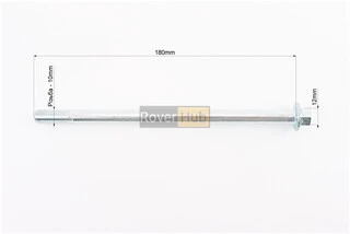 Вісь переднього колеса d10mm; L180mm + гайка, 5 шт