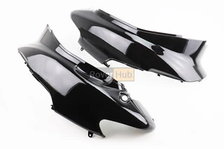 Honda DIO AF-34 пластик - к-кт фарбований 5 деталей (голова під диск. гальмо з кришкою лючка), ЧОРНИЙ