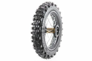 Колесо заднее спицованное + ШИНА, в сборе 80/100-12 (3,00-12") "ось 12мм"