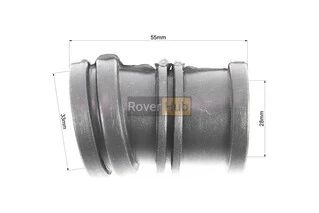 Патрубок воздушного фильтра длинный, ЧЕРНЫЙ