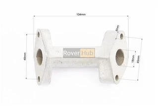Патрубок карбюратора (алюминий), d - 17mm, h - 92mm