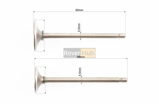 Клапана выпускной (h-89; d-26), впускной (h-90; d-31,5) к-кт 2шт 200cc