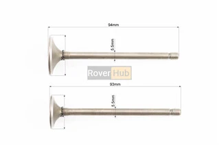 Клапана выпускной (h-93; d-24), впускной (h-94; d-29) полный к-кт 2шт 125cc