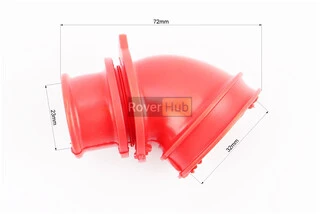 Патрубок фильтра воздушного Suzuki AD50 LET'S, силикон (КРАСНЫЙ)