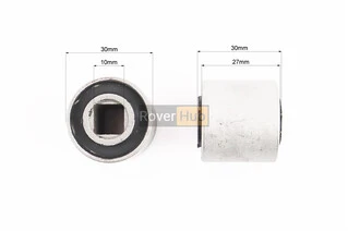 Сайлентблок двигуна D30мм*L30мм (всередині квадрат) Yamaha 90 STELS, к-кт 2шт