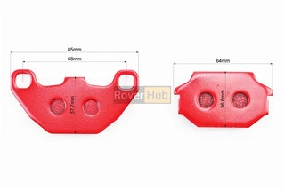 Гальмівні колодки ARCTIC CAT - 50 DVX (4T) Sport; KAWASAKI KSF 50 B7F/B8F/B9F; KYMCO - Agility 50 R16 к-кт червоні