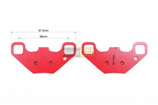 Тормозные колодки (дисковые) POLARIS Phoenix 200/ Phoenix Quadricycle 200/ Ranger RZR 170 к-кт красные