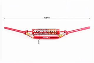 Кермо d28мм L825мм з буфером, червоний