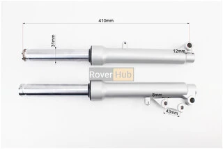 Амортизатор передній (пір'я), лів., правий. к-кт 410мм Race2, СІРИЙ