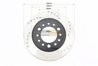 Диск передній гальмівний GY6/Honda AF-48 D=180mm, чорний