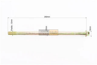 Ось переднего колеса d12mm; L250mm + гайка