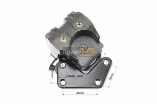 Гальмівний супорт передньої системи (однопоршневий) з колодками "квадрат", чорний