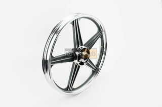 Диск колісний передній литий "під диск" 18Х1,6 ZS-200, сірий/бірюзовий (вісь 12мм)