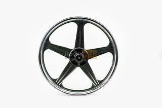 Диск колісний передній литий "під диск" 18Х1,6 ZS-200, сірий/бірюзовий (вісь 12мм)