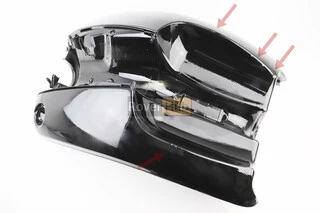 Yamaha VINO SA10J - 2т пластик - к-кт фарбовані 11 деталей, ЧОРНИЙ (можливі незначні дефекти фарбування)