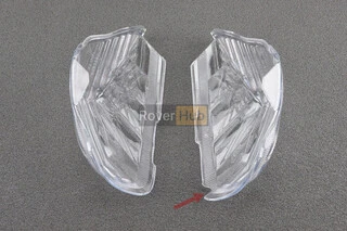 Пластик - "скло" поворотів (комплект) зад. прозорі (незначний дефект лиття, див. фото)