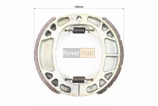 Гальмівні задні колодки к-кт, 105мм (пружини прямі, накладки з вибіркою)