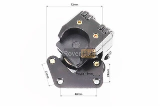 Гальмівний супорт передньої системи (однопоршневий)+колодки, чорний